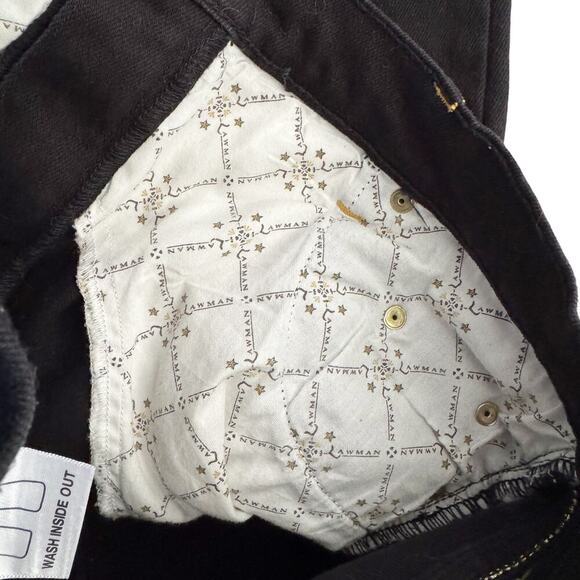 Lawman Jeans Women’s 9/10 L Long Black Gold Embellished Rodeo Western 1036 - Picture 8 of 15